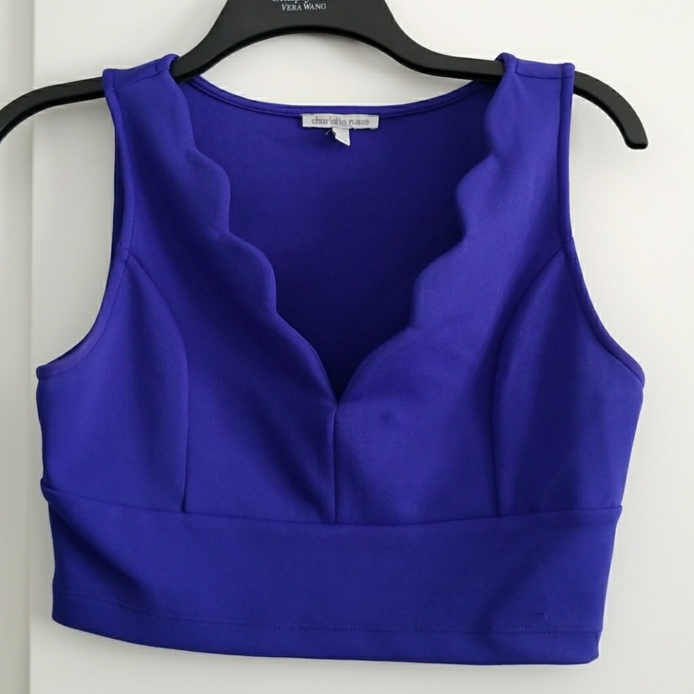 Blue crop top